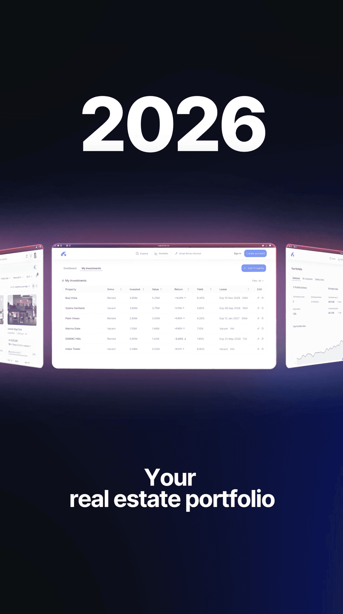 Smart Bricks · Portfolio — AI real estate · Social film